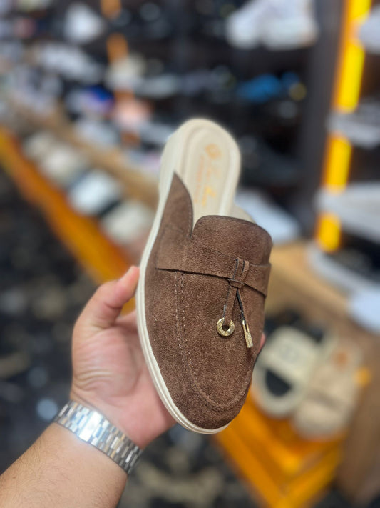 Dark Brown LP Mules size 4