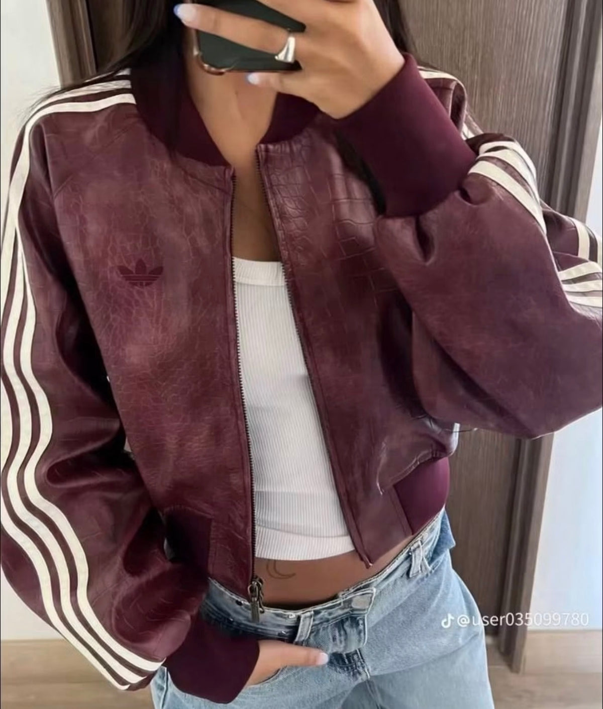 Burgundy stripe Jacket