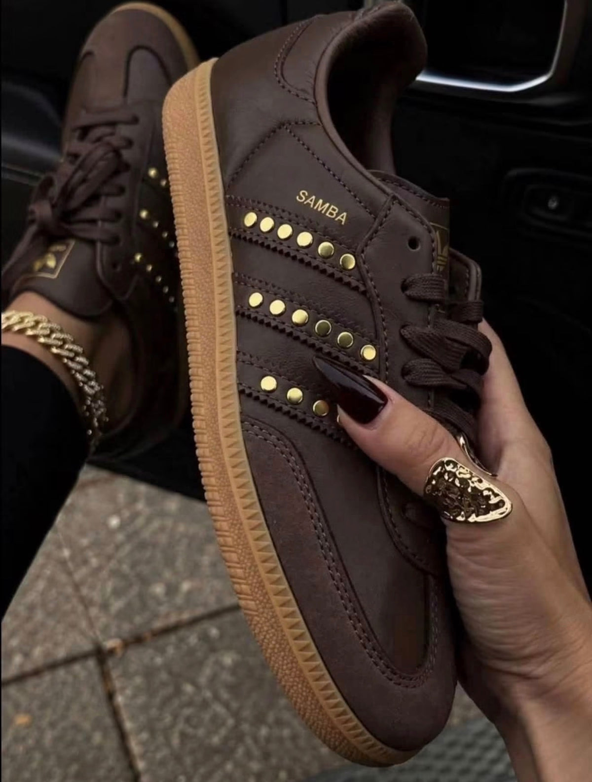 Brown & Gold Trainers